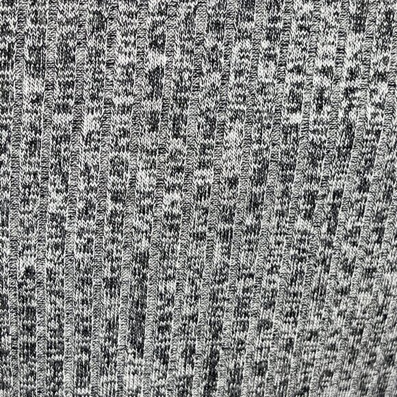 New HYFVE Ribbed Knit Dress Heather Grey V-Neck Crossed Bodice Size L Large - Picture 4 of 7